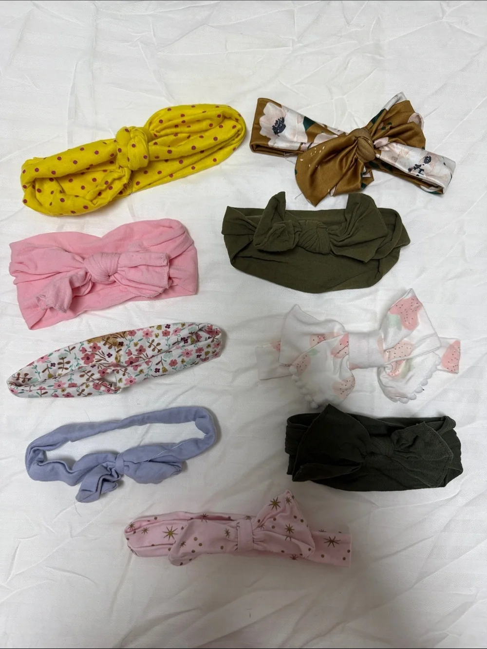Kids Floral Bow Headband Set - Assorted Colors